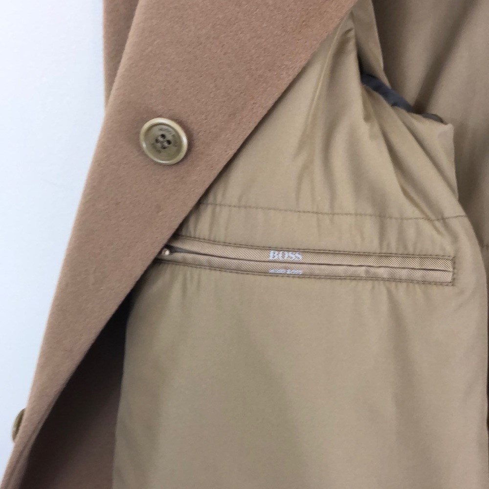 Hugo Boss Men’s Tan Virgin Wool & Cashmere Coat – Size 46R - Picture 4 of 8